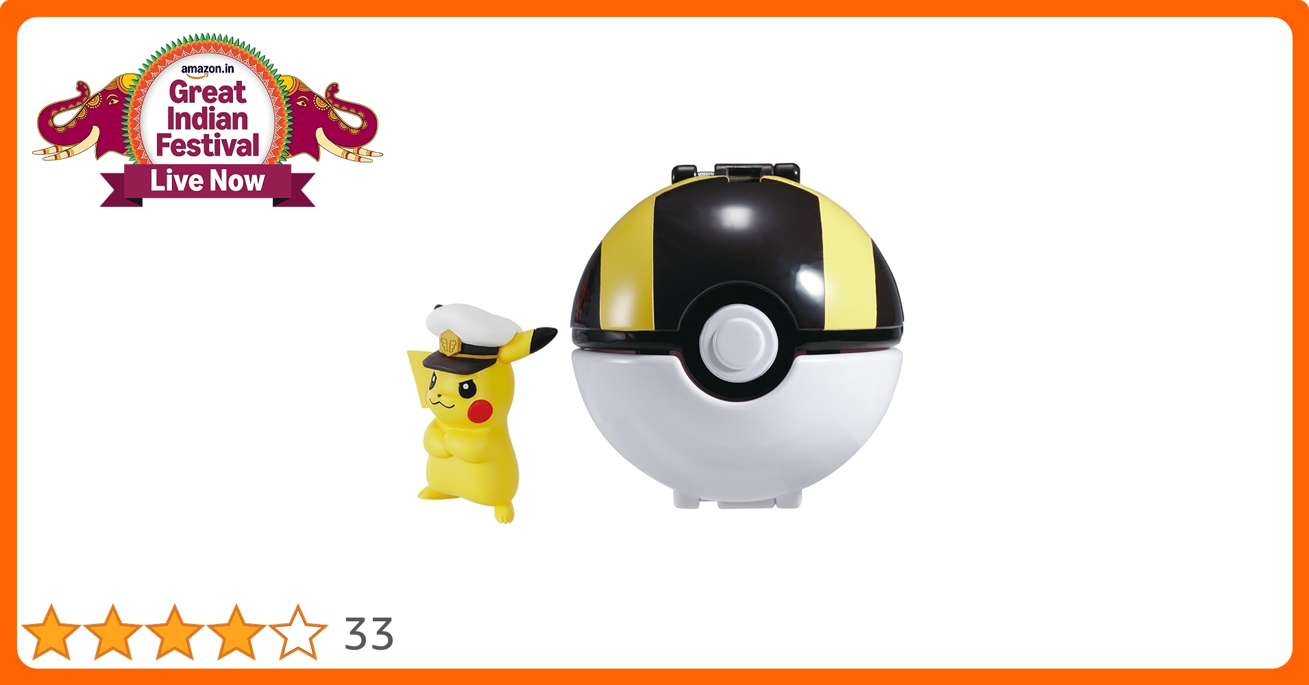 Buy Takara Tomy Pokemon Moncolle Pokederze Captain Pikachu